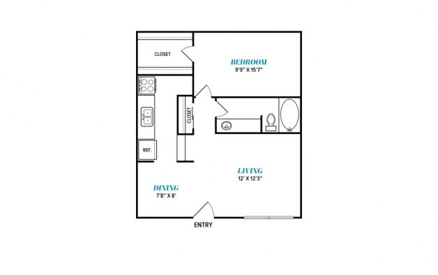 the floor plan for a two bedroom apartment at The  Sophia
